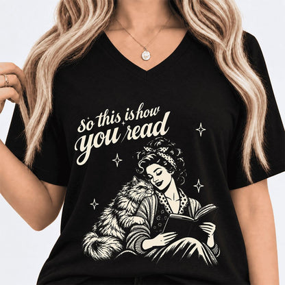 How You Read Printed Persian Sweatshirt | Cat Lover Reader Gift Black