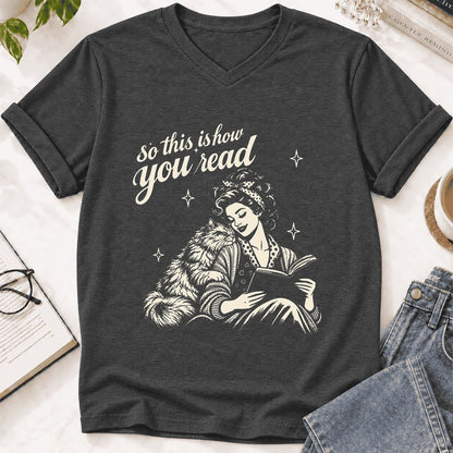 How You Read Printed Persian Sweatshirt | Cat Lover Reader Gift Dark Grey Heather