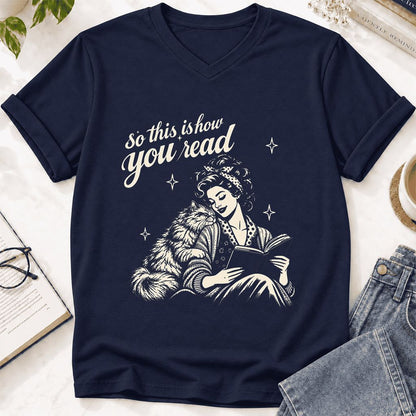How You Read Printed Persian Sweatshirt | Cat Lover Reader Gift Navy