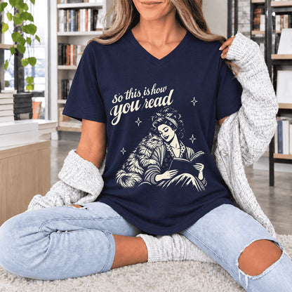 How You Read Printed Persian Sweatshirt | Cat Lover Reader Gift Navy