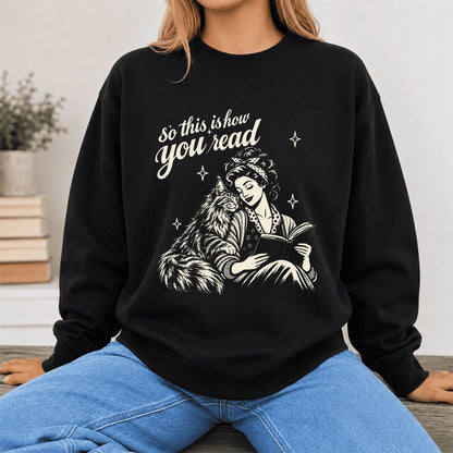 How You Read Printed Maine Coon Sweatshirt | Cat Lover Reader Gift Black