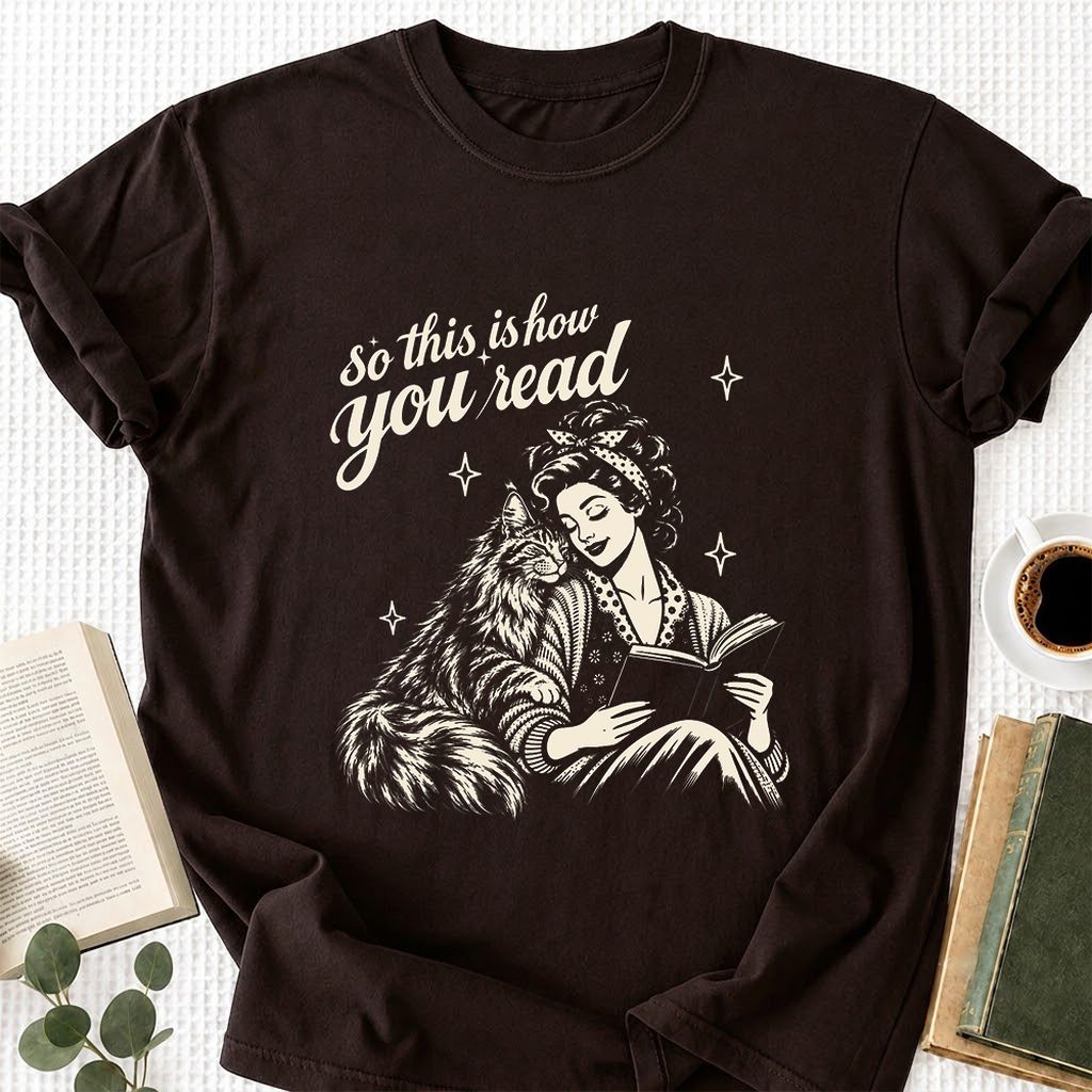 How You Read Printed Maine Coon Sweatshirt | Cat Lover Reader Gift Dark Chocolate