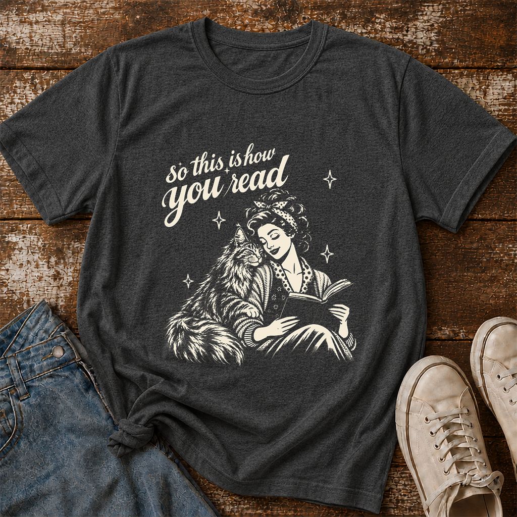 How You Read Printed Maine Coon Sweatshirt | Cat Lover Reader Gift Dark Heather