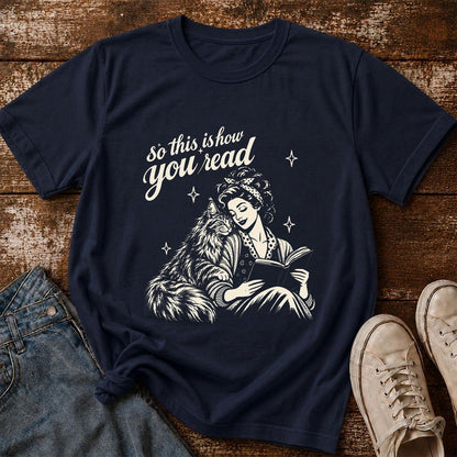 How You Read Printed Maine Coon Sweatshirt | Cat Lover Reader Gift Navy