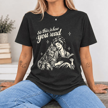 So This Is How You Read Maine Coon Ultra-Soft Cotton T-Shirt | Reader Gift Black Heather