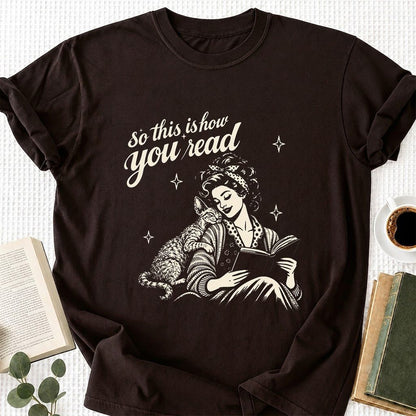 How You Read Printed Devon Rex Sweatshirt | Cat Lover Reader Gift Dark Chocolate