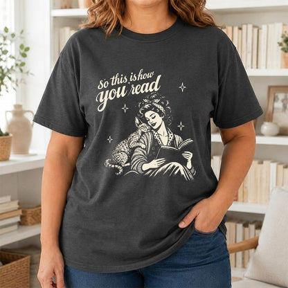 How You Read Printed Devon Rex Sweatshirt | Cat Lover Reader Gift Dark Heather