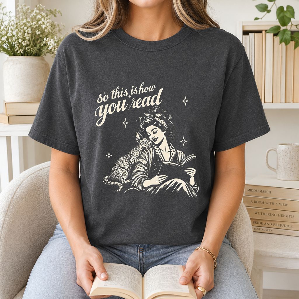 How You Read Printed Devon Rex Sweatshirt | Cat Lover Reader Gift Dark Heather