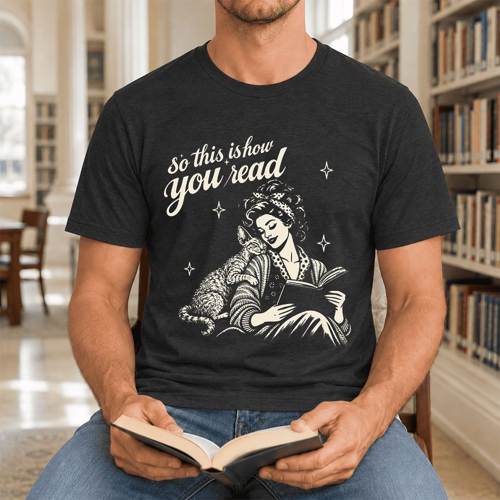 So This Is How You Read Devon Rex Ultra-Soft Cotton T-Shirt | Reader Gift Black Heather