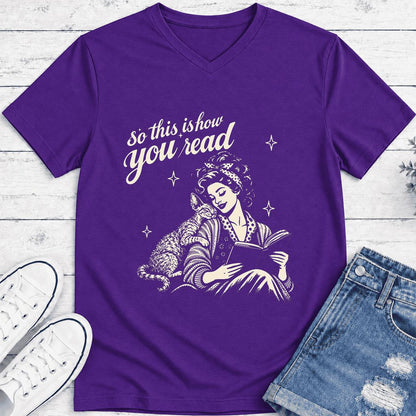 How You Read Printed Devon Rex Sweatshirt | Cat Lover Reader Gift Team Purple