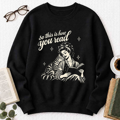 How You Read American Shorthair Printed Sweatshirt | Cat Lover Gift Black