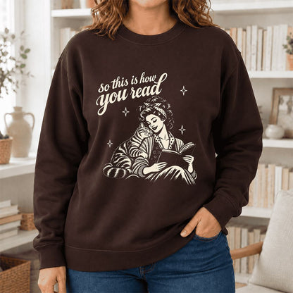 How You Read American Shorthair Printed Sweatshirt | Cat Lover Gift Dark Chocolate