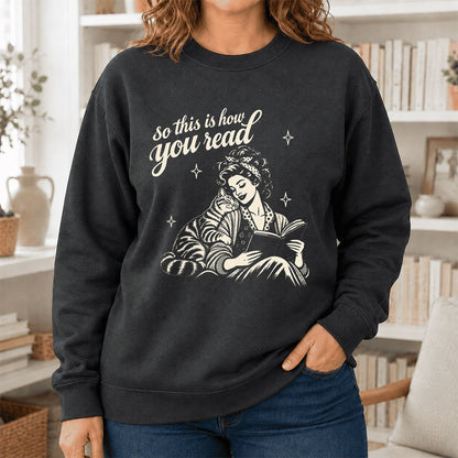 How You Read American Shorthair Printed Sweatshirt | Cat Lover Gift Dark Heather
