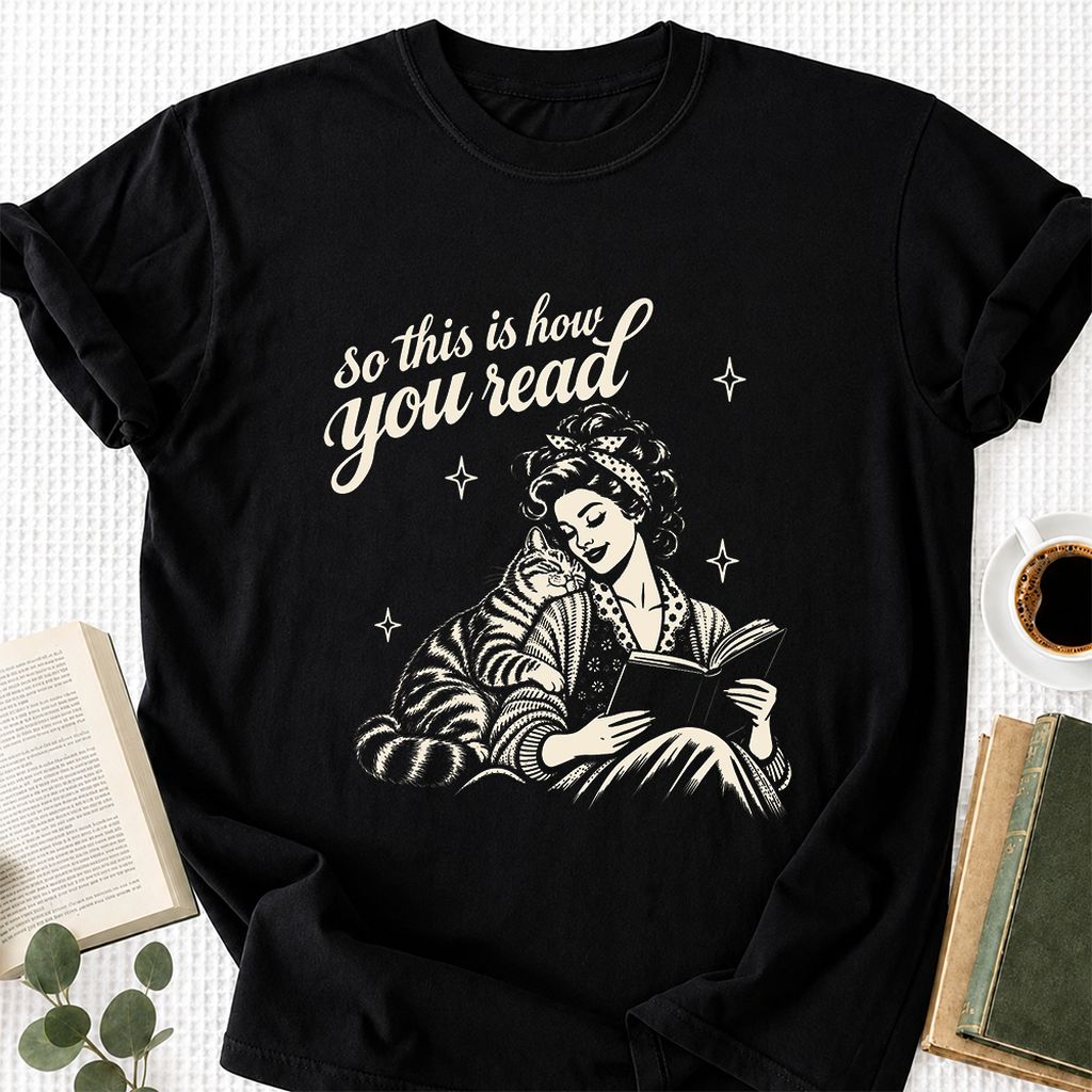 How You Read American Shorthair Printed T-Shirt | Cat Lover Gift Black