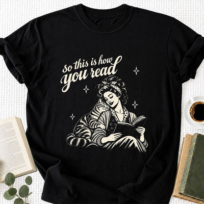 How You Read American Shorthair Printed T-Shirt | Cat Lover Gift Black