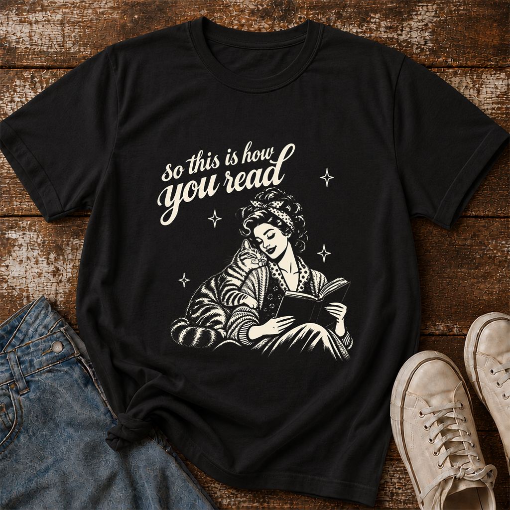 How You Read American Shorthair Printed T-Shirt | Cat Lover Gift Black