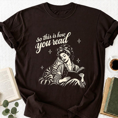 How You Read American Shorthair Printed T-Shirt | Cat Lover Gift Dark Chocolate