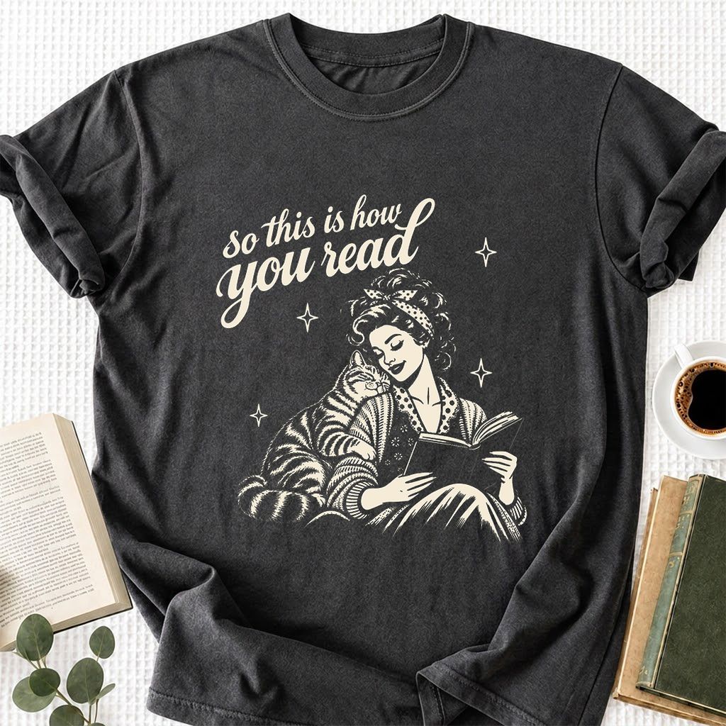 How You Read American Shorthair Printed T-Shirt | Cat Lover Gift Dark Heather
