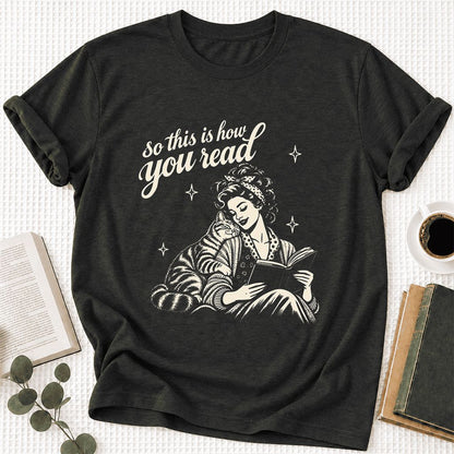 How You Read American Shorthair Ultra-Soft Cotton T-Shirt | Cat Lover Gift Black Heather