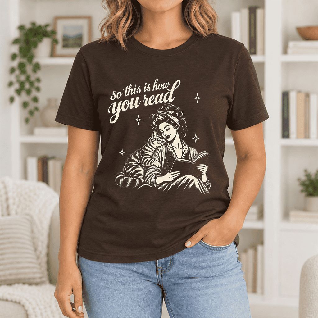 How You Read American Shorthair Ultra-Soft Cotton T-Shirt | Cat Lover Gift Brown