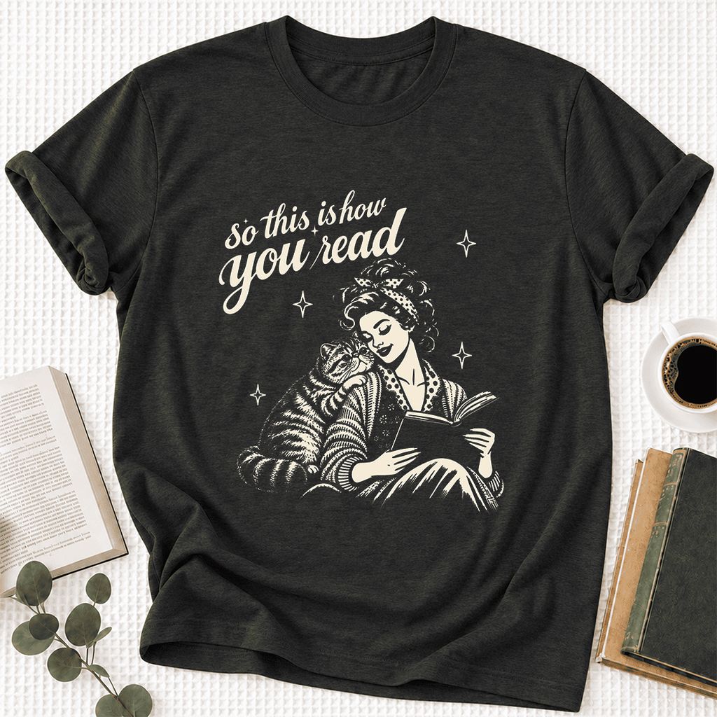 So This Is How You Read Exotic Shorthair Ultra-Soft Cotton T-Shirt | Reader Gift Black Heather