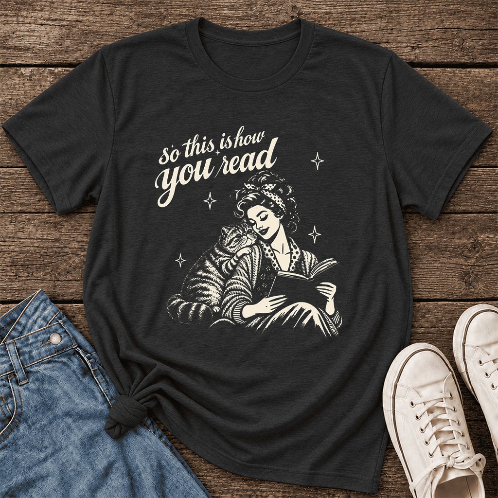 So This Is How You Read Exotic Shorthair Ultra-Soft Cotton T-Shirt | Reader Gift Black Heather