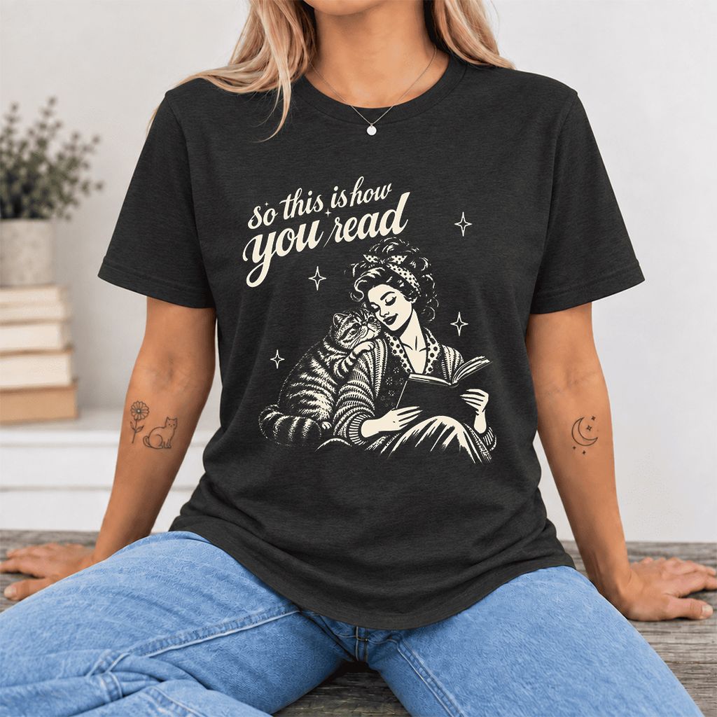 So This Is How You Read Exotic Shorthair Ultra-Soft Cotton T-Shirt | Reader Gift Black Heather