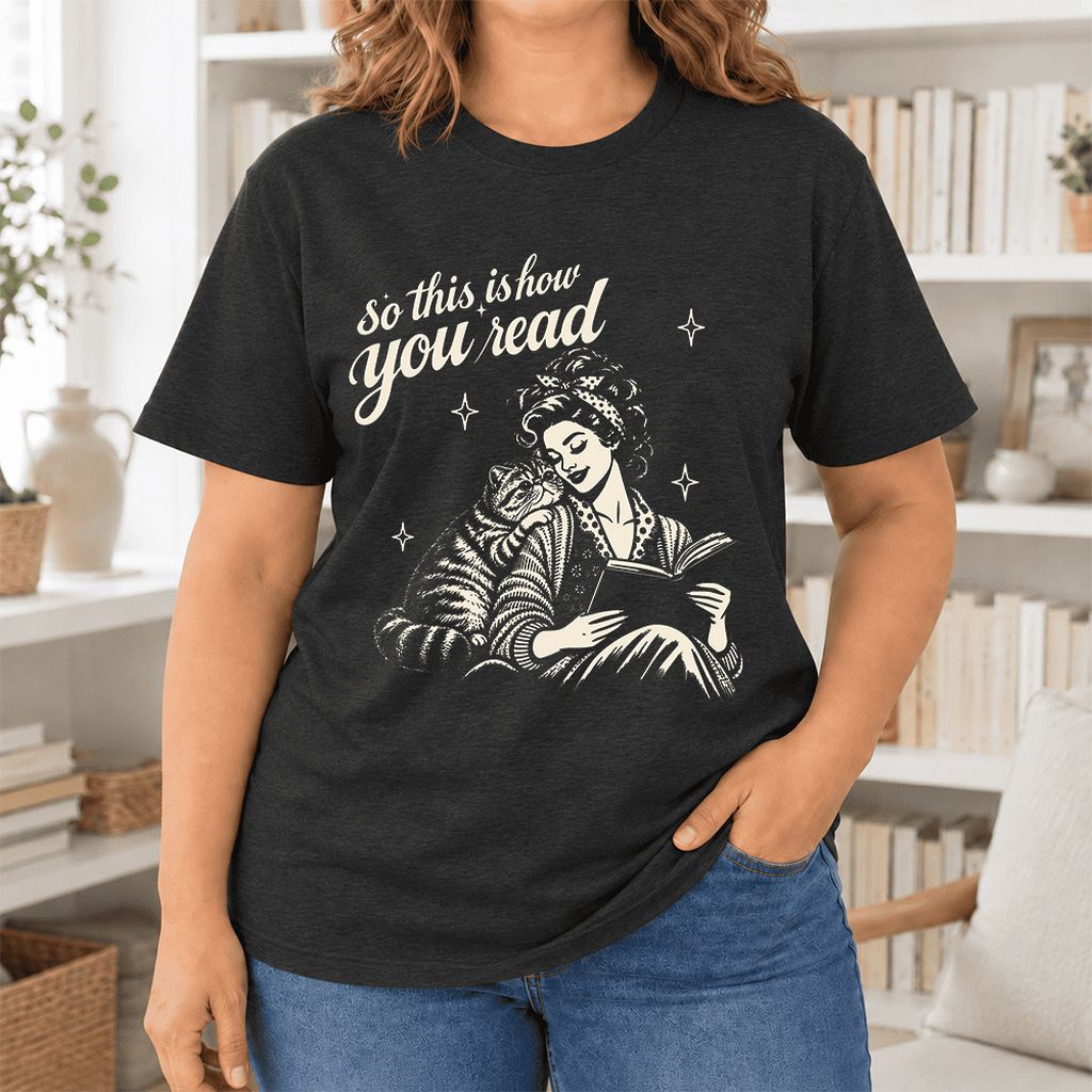 So This Is How You Read Exotic Shorthair Ultra-Soft Cotton T-Shirt | Reader Gift Black Heather