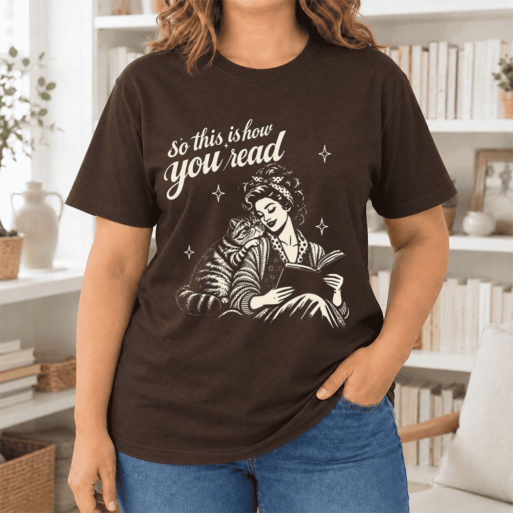 So This Is How You Read Exotic Shorthair Ultra-Soft Cotton T-Shirt | Reader Gift Brown
