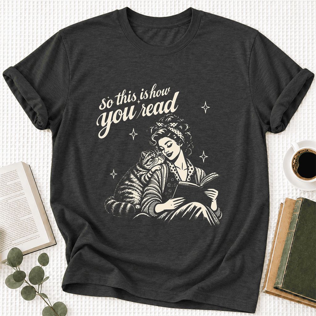 So This Is How You Read Exotic Shorthair Ultra-Soft Cotton T-Shirt | Reader Gift Dark Grey Heather