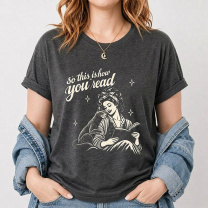 How You Read Russian Blue Printed T-Shirt | Cat Lover Reader Gift Dark Heather