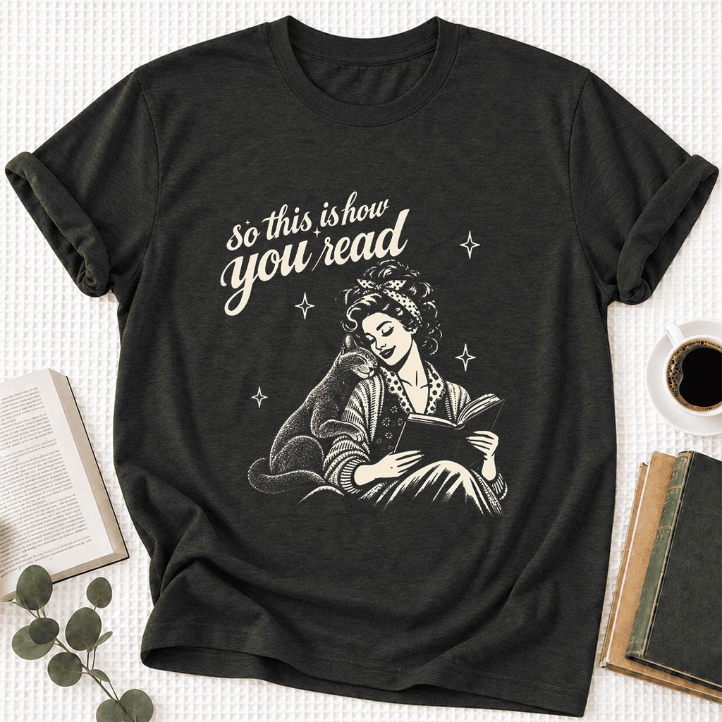 So This Is How You Read Russian Blue Ultra-Soft Cotton T-Shirt | Reader Gift Black Heather
