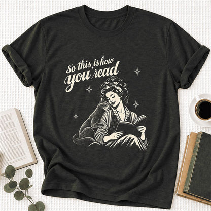 So This Is How You Read Russian Blue Ultra-Soft Cotton T-Shirt | Reader Gift Black Heather