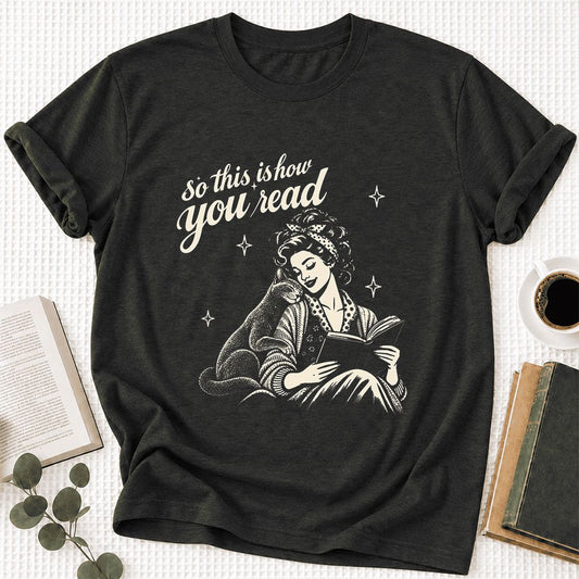 So This Is How You Read Russian Blue Ultra-Soft Cotton T-Shirt | Reader Gift Black Heather