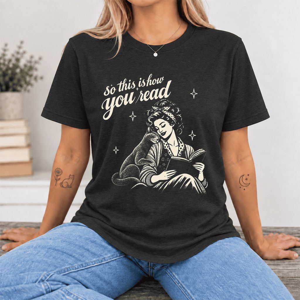 So This Is How You Read Russian Blue Ultra-Soft Cotton T-Shirt | Reader Gift Black Heather
