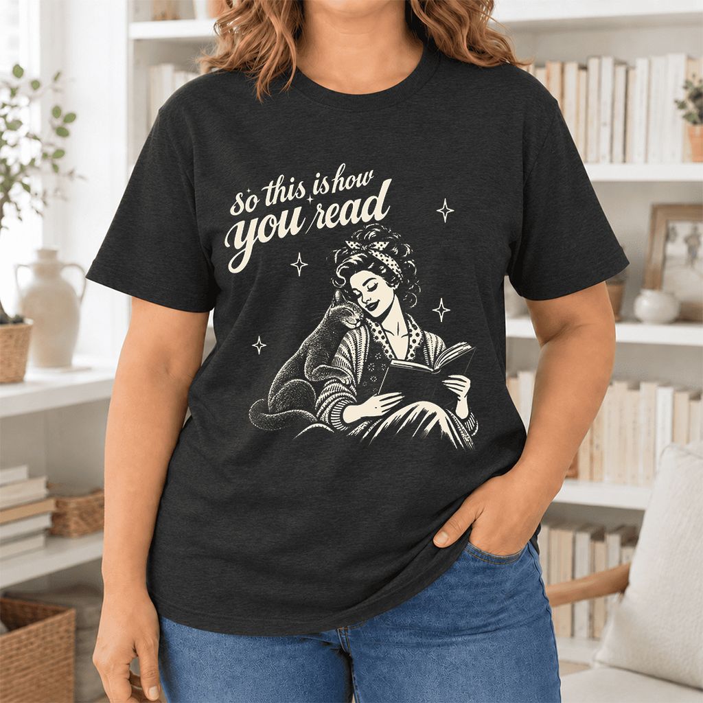 So This Is How You Read Russian Blue Ultra-Soft Cotton T-Shirt | Reader Gift Black Heather