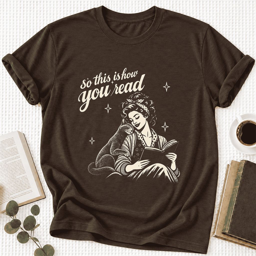 So This Is How You Read Russian Blue Ultra-Soft Cotton T-Shirt | Reader Gift Brown