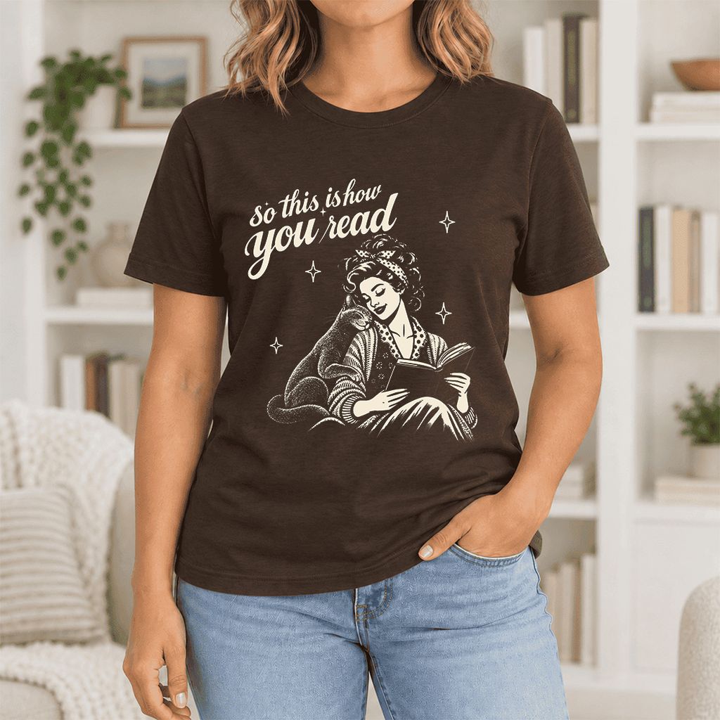 So This Is How You Read Russian Blue Ultra-Soft Cotton T-Shirt | Reader Gift Brown