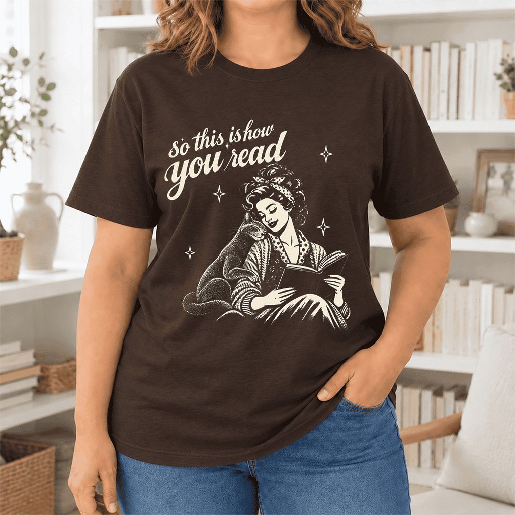 So This Is How You Read Russian Blue Ultra-Soft Cotton T-Shirt | Reader Gift Brown