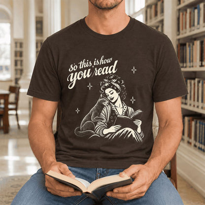 So This Is How You Read Russian Blue Ultra-Soft Cotton T-Shirt | Reader Gift Brown
