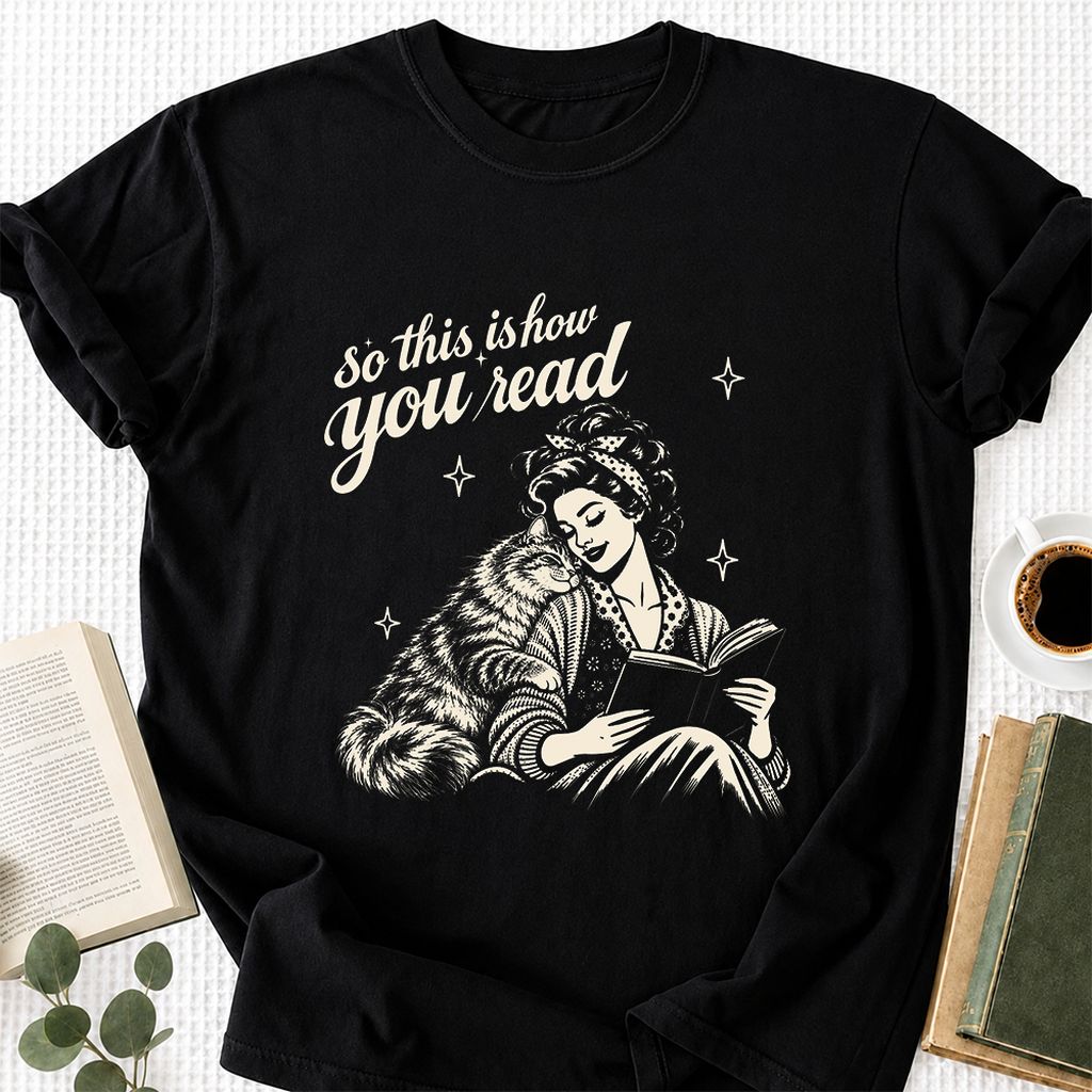 How You Read Siberian Printed T-Shirt | Cat Lover Reader Gift Black