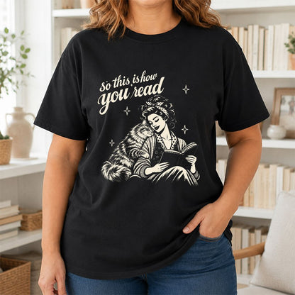 How You Read Siberian Printed T-Shirt | Cat Lover Reader Gift Black
