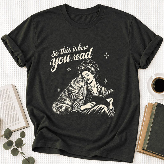So This Is How You Read Siberian Ultra-Soft Cotton T-Shirt | Reader Gift Black Heather