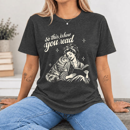 So This Is How You Read Siberian Ultra-Soft Cotton T-Shirt | Reader Gift Dark Grey Heather