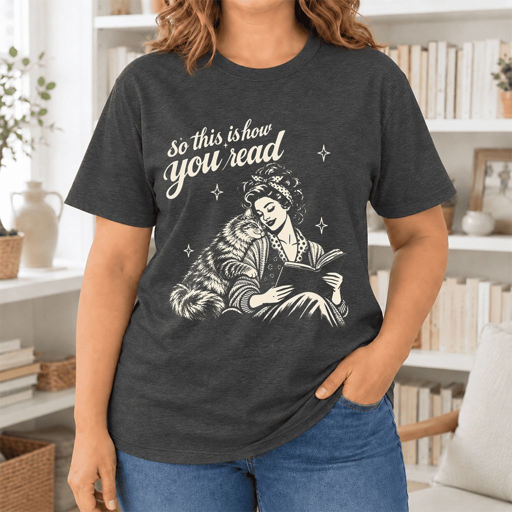 So This Is How You Read Siberian Ultra-Soft Cotton T-Shirt | Reader Gift Dark Grey Heather