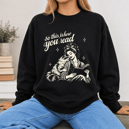 How You Read Ragdoll Printed Sweatshirt | Cat Lover Reader Gift Black