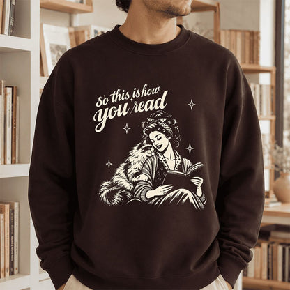 How You Read Ragdoll Printed Sweatshirt | Cat Lover Reader Gift Dark Chocolate
