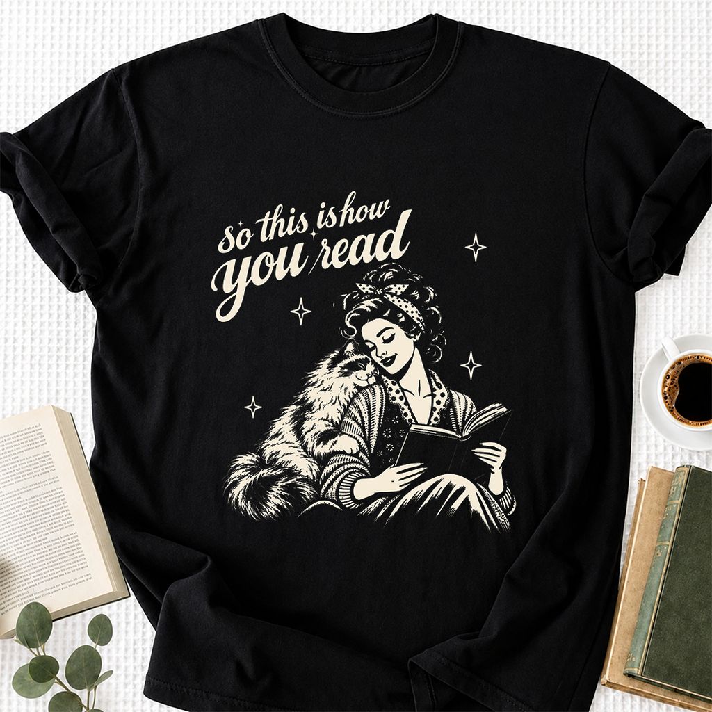 How You Read Ragdoll Printed T-Shirt | Cat Lover Reader Gift Black