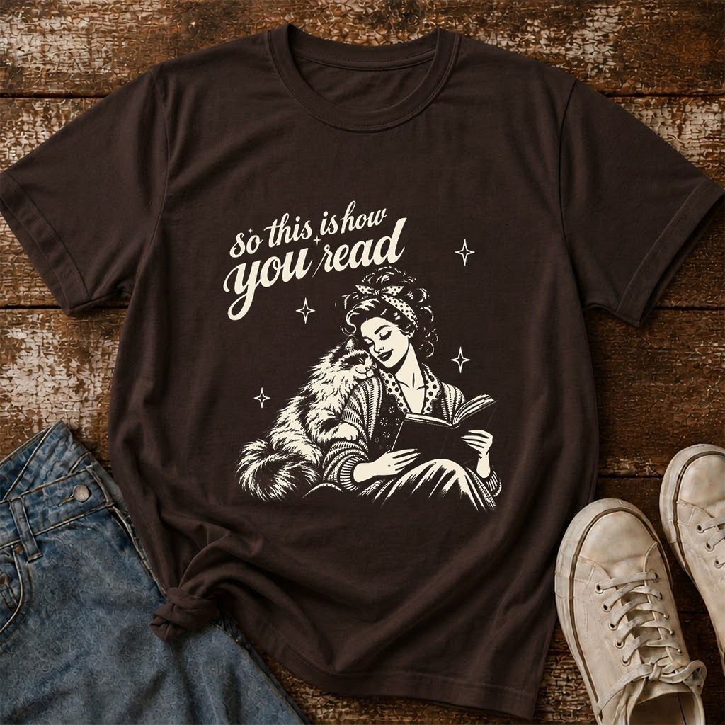 How You Read Ragdoll Printed T-Shirt | Cat Lover Reader Gift Dark Chocolate