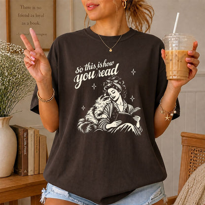 How You Read Ragdoll Printed T-Shirt | Cat Lover Reader Gift Dark Chocolate